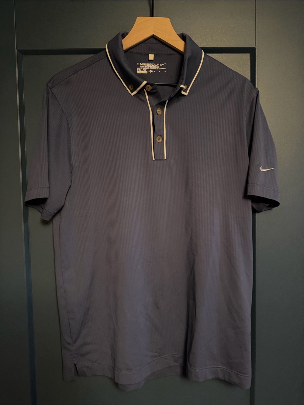 Nike Men's Navy Golf Polo with Contrast Trim